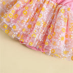 Vestidinho Nina Florzinhas Rosa - Minu Kids