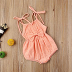 Romperzinho Lila Com Laço Rosa - Minu Kids