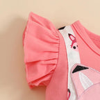 Vestidinho Animals Tule Rosa - Minu Kids