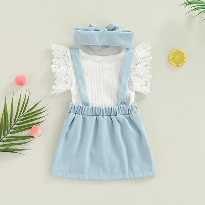 Conjuntinho Nina Body e Saia Azul - Minu Kids