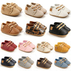 Leather Baby Shoes - Nude