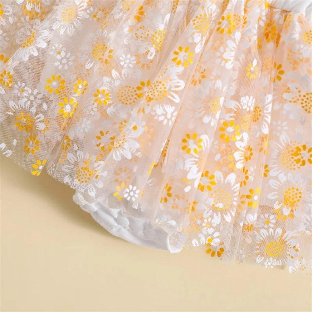 Vestidinho Pandinha Nina Florzinhas Branco - Minu Kids