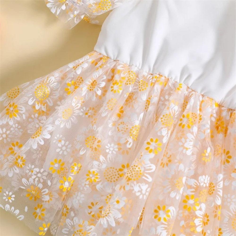 Vestidinho Pandinha Nina Florzinhas Branco - Minu Kids