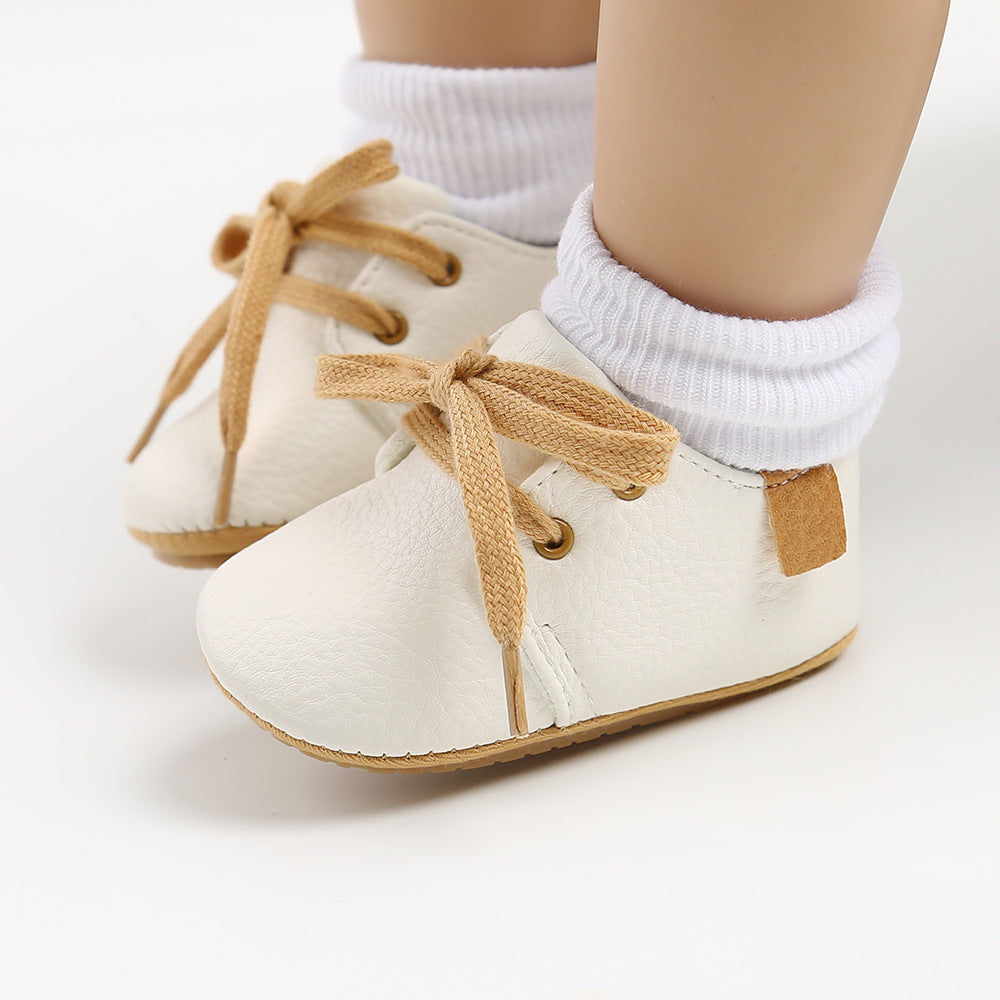 Leather Baby Shoes - Nude
