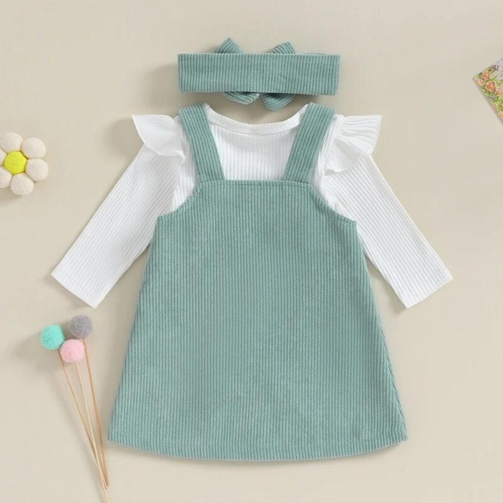 Conjuntinho Lili Body e Vestido Verde - Minu Kids