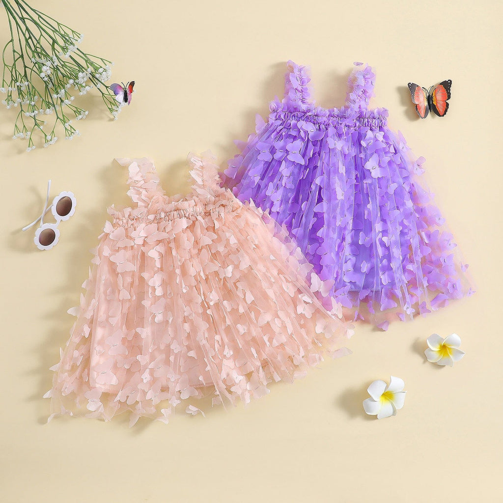 Little Butterflies Tulle Kids Dress
