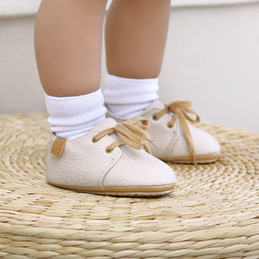 Leather Baby Shoes - Nude